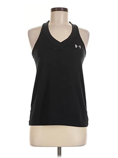 Pre-owned Under Armour Tank Top Black Halter Neckline Tops