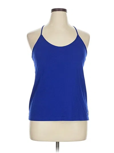 Pre-owned Under Armour Tank Top Blue Halter Neckline Tops