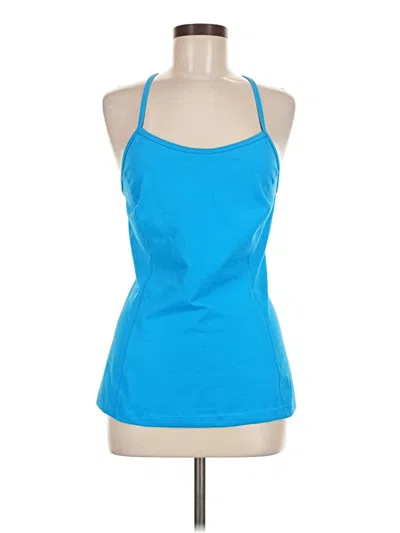 Pre-owned Under Armour Tank Top Blue Halter Neckline Tops
