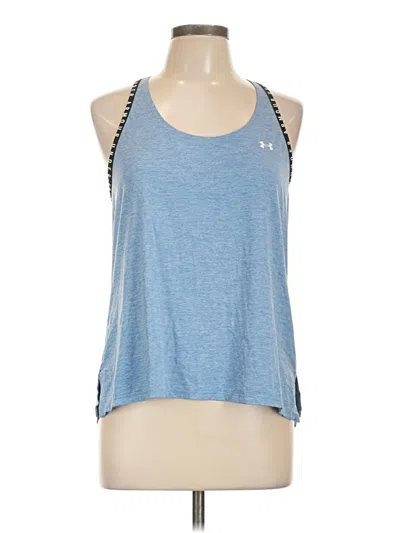 Pre-owned Under Armour Tank Top Blue Halter Neckline Tops