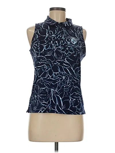 Pre-owned Under Armour Tank Top Blue Halter Neckline Tops