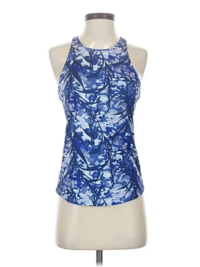 Pre-owned Under Armour Tank Top Blue Halter Neckline Tops
