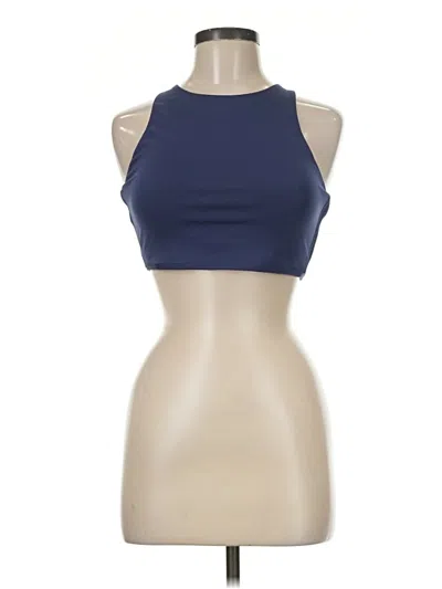 Pre-owned Under Armour Tank Top Blue Halter Neckline Tops