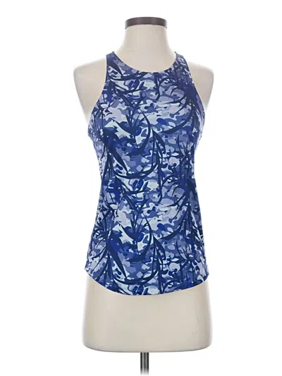 Pre-owned Under Armour Tank Top Blue Halter Neckline Tops