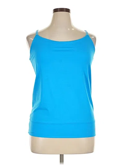 Pre-owned Under Armour Tank Top Blue Strapless Neckline Tops
