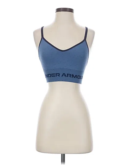 Pre-owned Under Armour Tank Top Blue Strapless Neckline Tops