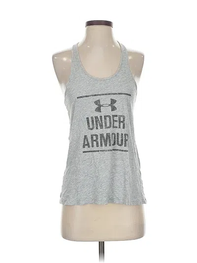 Pre-owned Under Armour Tank Top Gray Halter Neckline Tops