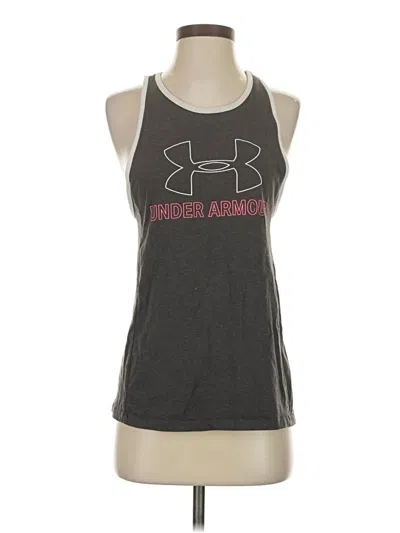 Pre-owned Under Armour Tank Top Gray Halter Neckline Tops