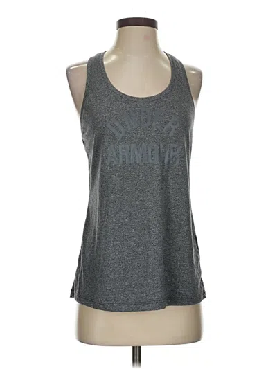Pre-owned Under Armour Tank Top Gray Halter Neckline Tops