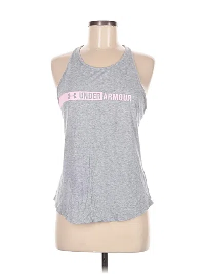 Pre-owned Under Armour Tank Top Gray Halter Neckline Tops