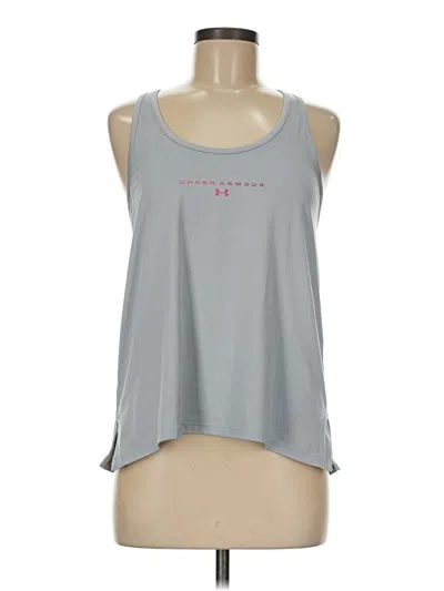 Pre-owned Under Armour Tank Top Gray Halter Neckline Tops