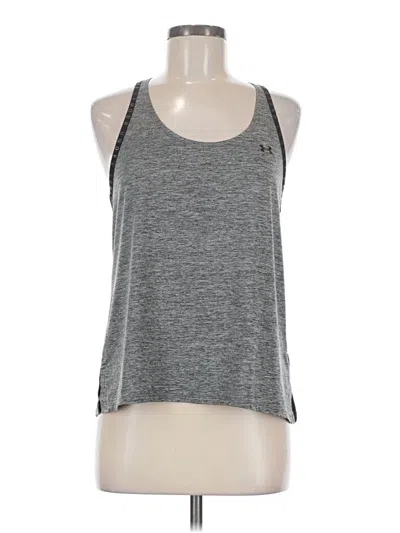 Pre-owned Under Armour Tank Top Gray Halter Neckline Tops