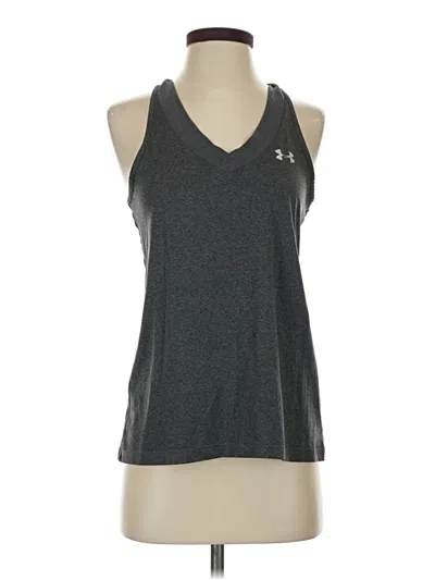 Pre-owned Under Armour Tank Top Gray Halter Neckline Tops