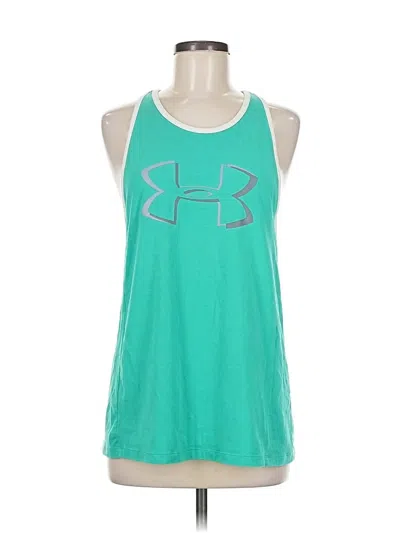 Pre-owned Under Armour Tank Top Green Halter Neckline Tops