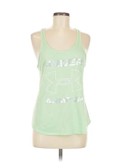 Pre-owned Under Armour Tank Top Green Halter Neckline Tops