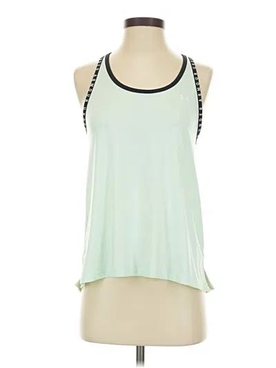 Pre-owned Under Armour Tank Top Green Halter Neckline Tops