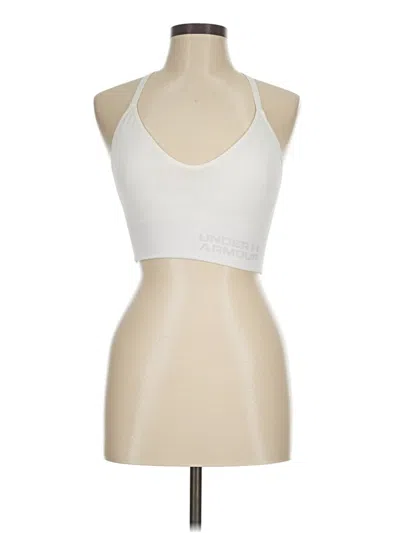 Pre-owned Under Armour Tank Top Ivory Halter Neckline Tops