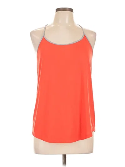 Pre-owned Under Armour Tank Top Orange Halter Neckline Tops