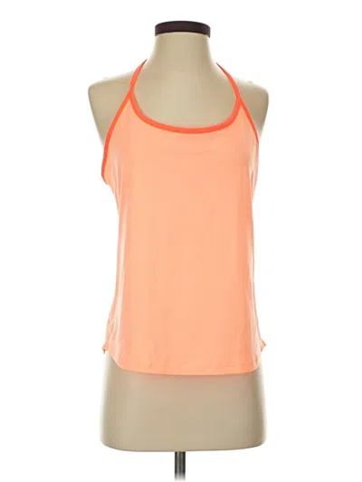 Pre-owned Under Armour Tank Top Orange Halter Neckline Tops