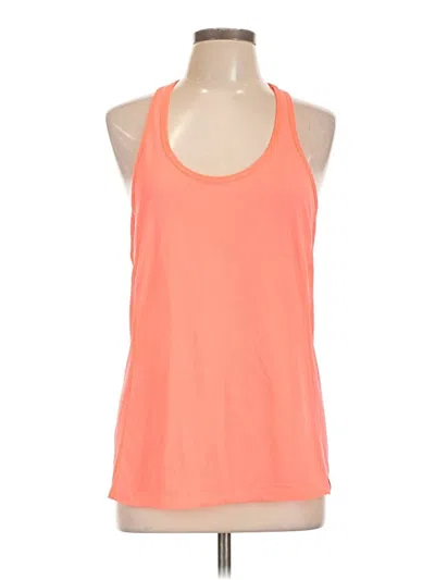 Pre-owned Under Armour Tank Top Orange Halter Neckline Tops