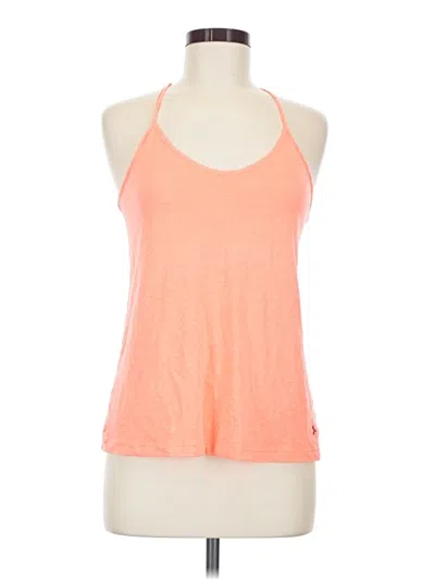 Pre-owned Under Armour Tank Top Orange Halter Neckline Tops