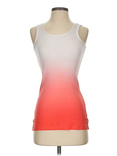 Pre-owned Under Armour Tank Top Orange Strapless Neckline Tops