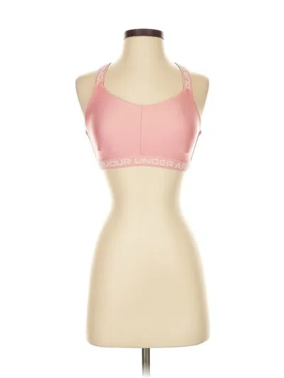 Pre-owned Under Armour Tank Top Pink Halter Neckline Tops