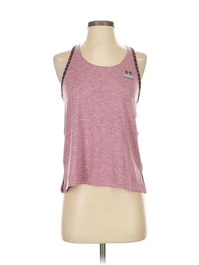 Pre-owned Under Armour Tank Top Pink Halter Neckline Tops