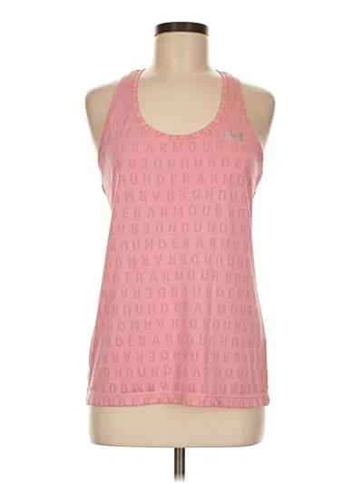 Pre-owned Under Armour Tank Top Pink Halter Neckline Tops