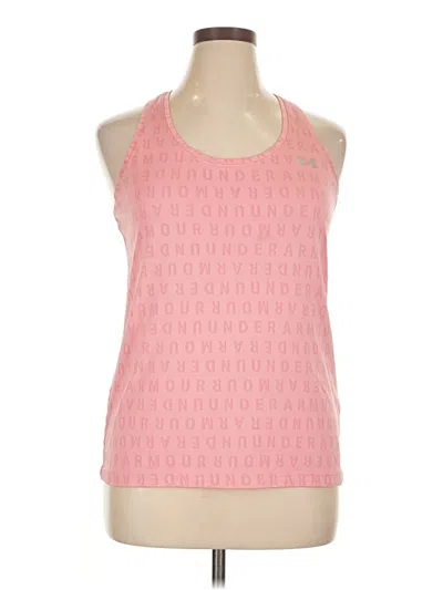 Pre-owned Under Armour Tank Top Pink Halter Neckline Tops
