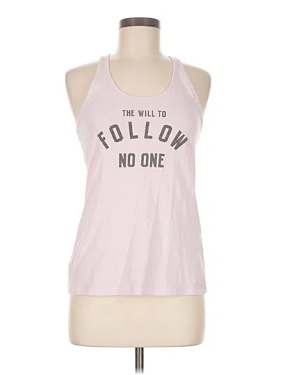 Pre-owned Under Armour Tank Top Pink Halter Neckline Tops