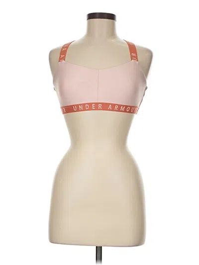 Pre-owned Under Armour Tank Top Pink Halter Neckline Tops