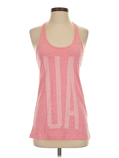 Pre-owned Under Armour Tank Top Pink Halter Neckline Tops