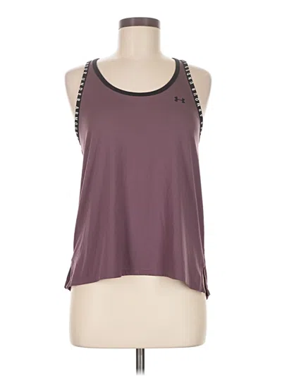 Pre-owned Under Armour Tank Top Purple Halter Neckline Tops
