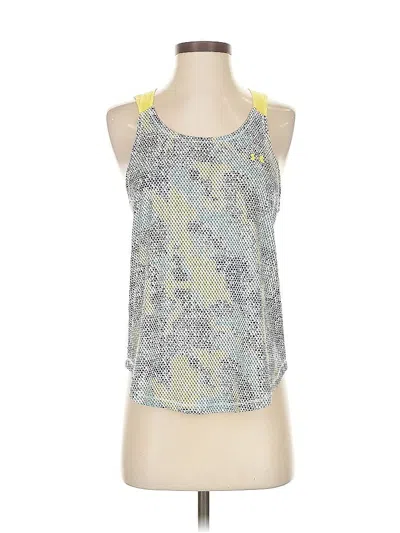 Pre-owned Under Armour Tank Top Silver Halter Neckline Tops