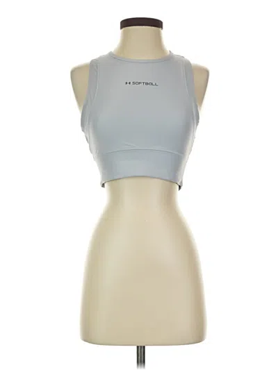 Pre-owned Under Armour Tank Top Silver Halter Neckline Tops