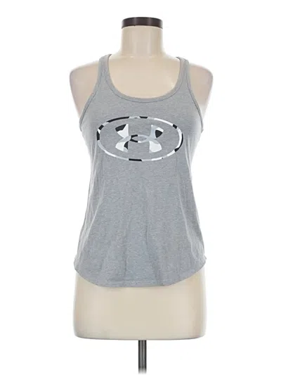 Pre-owned Under Armour Tank Top Silver Halter Neckline Tops