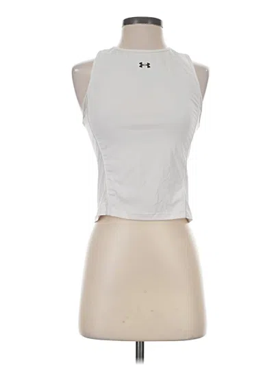 Pre-owned Under Armour Tank Top Silver Halter Neckline Tops