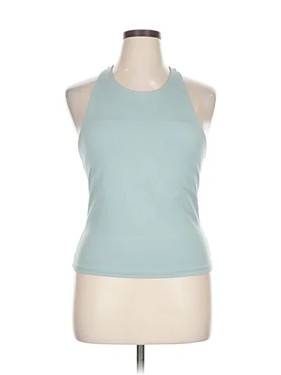 Pre-owned Under Armour Tank Top Teal Halter Neckline Tops In Blue