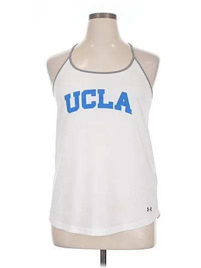Pre-owned Under Armour Tank Top White Halter Neckline Tops