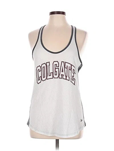 Pre-owned Under Armour Tank Top White Halter Neckline Tops