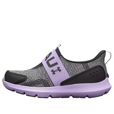 Under Armour (td)  Surge 3 Slip Running Shoes 'jet Grey Nebula Purple' In Multi