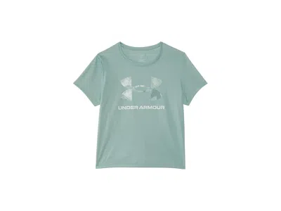 Under Armour Tech Big Logo Print Short Sleeve T-shirt (big Kid) Girl's Clothing Silica Green/hydro Green : Sm (8 