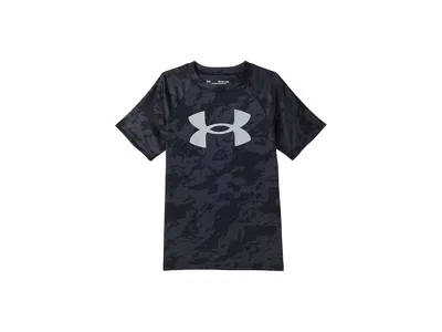 Under Armour Tech Big Logo Short Sleeve (big Kid) Boy Kid's Clothing Black/mod Gray : Lg (14-16 Big Kid), Polyest