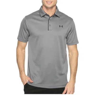 Under Armour Tech Button Up Placket Polo In Graphite In Gray