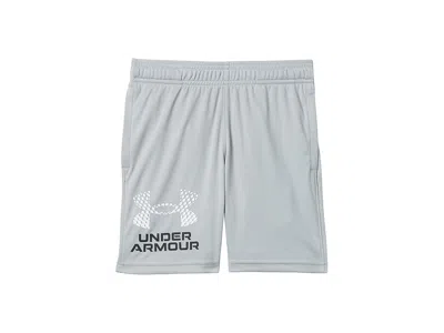 Under Armour Tech Logo Shorts (big Kids) Boy's Shorts Mod Gray/white : Xs (7 Big Kid), Polyester