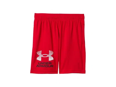 Under Armour Tech Logo Shorts (big Kids) Boy's Shorts Red/white : Xs (7 Big Kid), Polyester