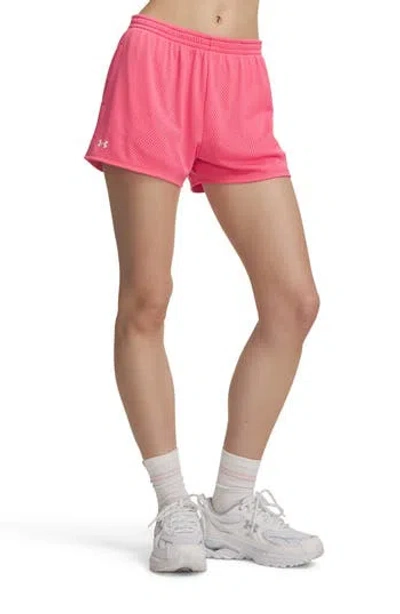 Under Armour Tech Performance Mesh Shorts In Pink