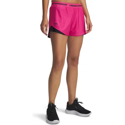Under Armour Tech Play Up Performance Shorts In Pink