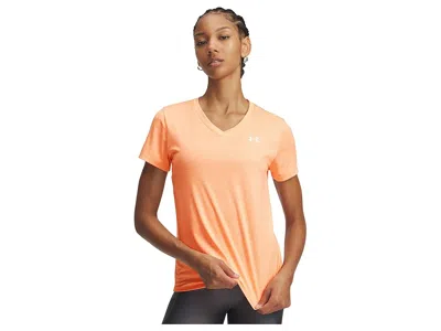 Under Armour Tech Short Sleeve V-neck Twist In Orange